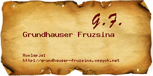 Grundhauser Fruzsina névjegykártya